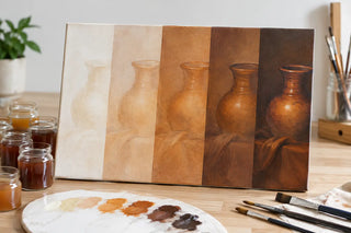 Exemple de glacis acrylique en 5 couches