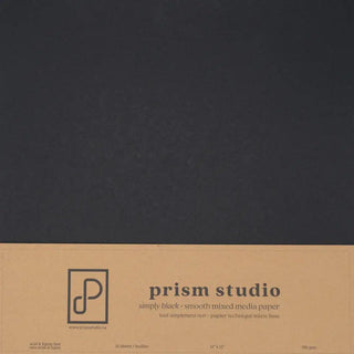 12 * 12 Mixed Media Paper, Simply Black (12 sheets) Prism Studio vdiue2-zt.myshopify.com