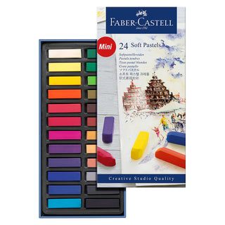Soft pastels, cardboard wallet of 24
