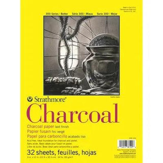 300 Series Charcoal Pad, White - 9" x 12" (Glue Bound) Strathmore vdiue2-zt.myshopify.com