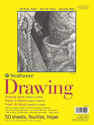 300 Series Drawing Pad, Medium Surface - 9" x 12" (Glue Bound) Strathmore vdiue2-zt.myshopify.com