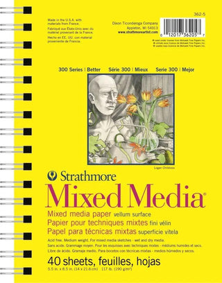 300 Series Mixed Media Pad, 5.5" x 8.5" Strathmore vdiue2-zt.myshopify.com