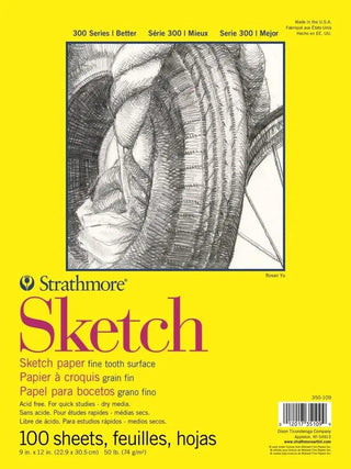 300 Series Sketch Pad, 9" x 12" (Glue Bound) Strathmore vdiue2-zt.myshopify.com