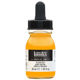 Acrylic Ink 30ml Jar, Yellow Deep