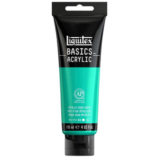 Basics Acrylic 118ml Tube, Metallic Aqua Green Liquitex vdiue2-zt.myshopify.com