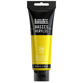 Basics Acrylic 118ml Tube, Metallic Yellow Gold Liquitex vdiue2-zt.myshopify.com