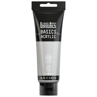 Basics Acrylic 118ml Tube, Silver Liquitex vdiue2-zt.myshopify.com