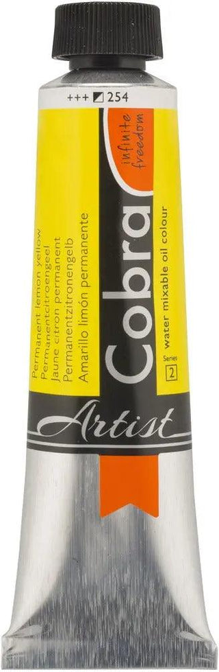 Cobra Artist Water Mixable Oil Color, 254 Perm. Lem Ylw (40ml) Cobra vdiue2-zt.myshopify.com