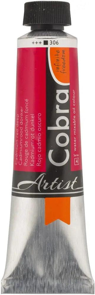 Cobra Artist Water Mixable Oil Color, 306 Cad. Red Deep (40ml) Cobra vdiue2-zt.myshopify.com