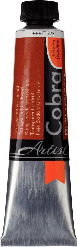 Cobra Artist Water Mixable Oil Color, 378 Trans. Ox. Red (40ml) Cobra vdiue2-zt.myshopify.com