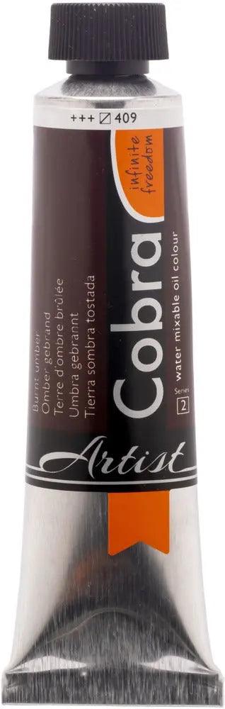 Cobra Artist Water Mixable Oil Color, 409 Burnt Umber (40ml) Cobra vdiue2-zt.myshopify.com