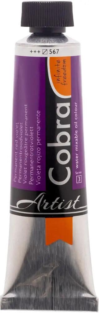 Cobra Artist Water Mixable Oil Color, 567 Perm. Red Vlt (40ml) Cobra vdiue2-zt.myshopify.com