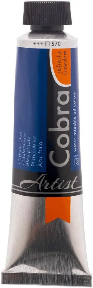 Cobra Artist Water Mixable Oil Color, 570 Phthalo Blue (40ml) Cobra vdiue2-zt.myshopify.com