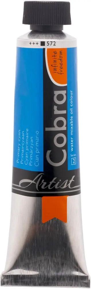 Cobra Artist Water Mixable Oil Color, 572 Primary Cyan (40ml) Cobra vdiue2-zt.myshopify.com