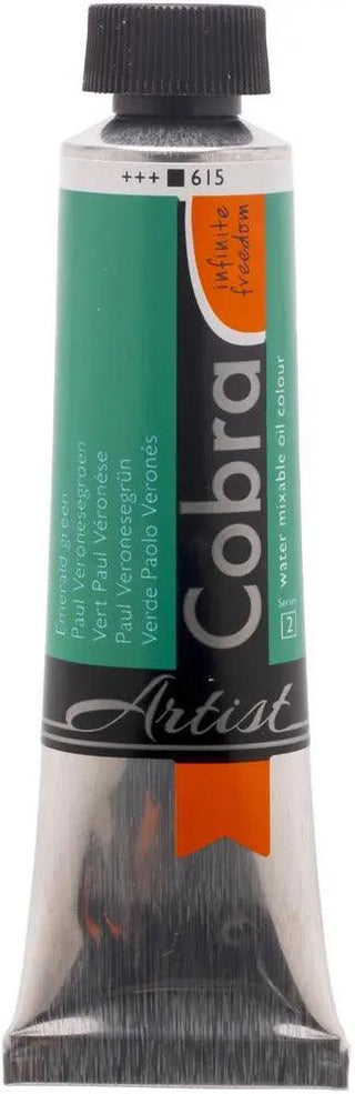 Cobra Artist Water Mixable Oil Color, 615 Emerald Green (40ml) Cobra vdiue2-zt.myshopify.com