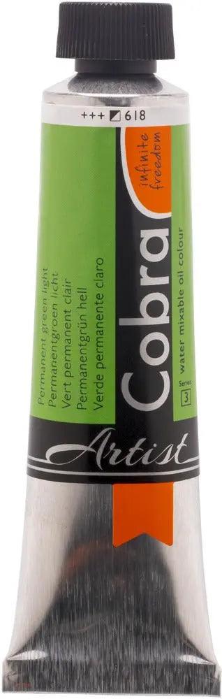 Cobra Artist Water Mixable Oil Color, 618 Perm. Green Lt (40ml) Cobra vdiue2-zt.myshopify.com