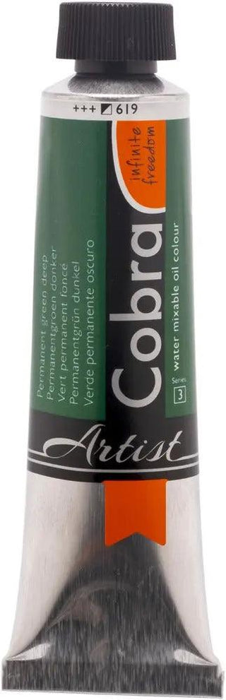Cobra Artist Water Mixable Oil Color, 619 Perm. Green Dp (40ml) Cobra vdiue2-zt.myshopify.com