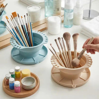 Collapsible Silicone Brush Cleaning Station 2 Rockers Art Supply vdiue2-zt.myshopify.com