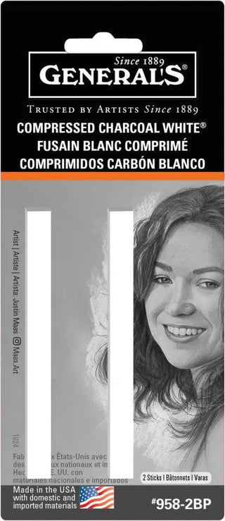 Compressed Charcoal, White (2 Pack) General Pencil Co. vdiue2-zt.myshopify.com