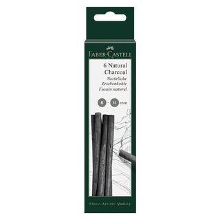 Pitt¨ Natural Willow Charcoal - 6 Sticks (6-11mm)