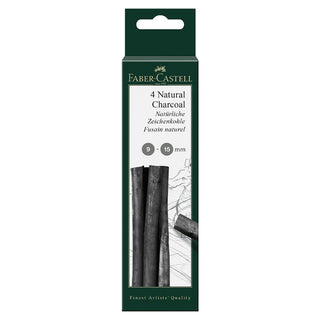Pitt¨ Natural Willow Charcoal - 4 Sticks (9-15mm)