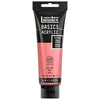 Basics Acrylic 118ml Tube, Rose Pink
