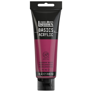 Basics Acrylic 118ml Tube, Quinacridone Magenta