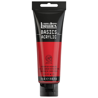 Basics Acrylic 118ml Tube, Cadmium Red Medium Hue