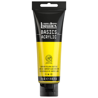 Basics Acrylic 118ml Tube, Cadmium Yellow Light Hue