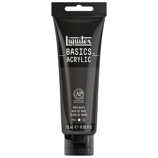 Basics Acrylic 118ml Tube, Mars Black