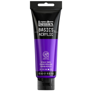 Basics Acrylic 118ml Tube, Metallic Purple