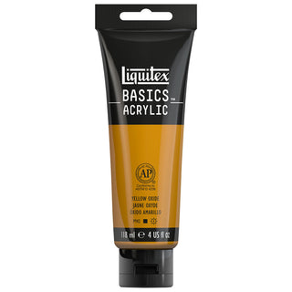 Basics Acrylic 118ml Tube, Yellow Oxide
