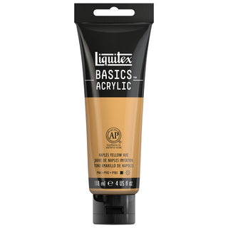 Basics Acrylic 118ml Tube, Naples Yellow Hue