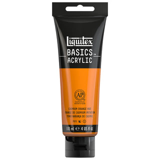 Basics Acrylic 118ml Tube, Cadmium Orange Hue