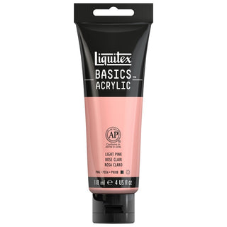 Basics Acrylic 118ml Tube, Light Pink