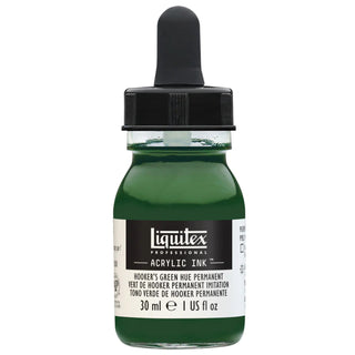 Acrylic Ink 30ml Jar, Hooker's Green Hue Permanent