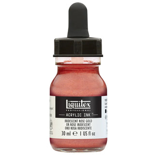 Acrylic Ink 30ml Jar, Iridescent Rose Gold