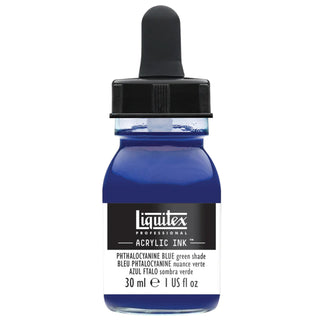 Encre acrylique en pot de 30 ml, nuance bleu-vert phtalocyanine