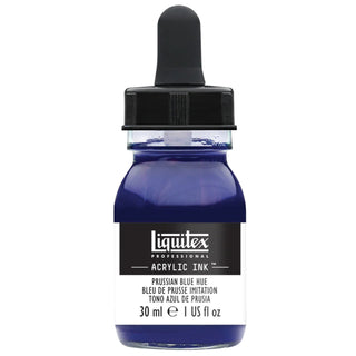 Encre acrylique en pot de 30 ml, teinte bleu de Prusse