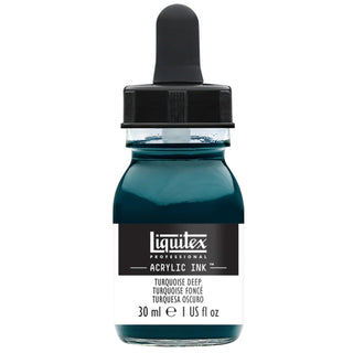 Acrylic Ink 30ml Jar, Turquoise Deep