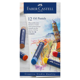 Oil pastels, cardboard wallet of 12 Faber-Castell vdiue2-zt.myshopify.com