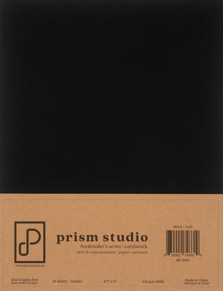 8.5X11 Bookmaker's Cardstock, 80lb - Black (25 Sheets)