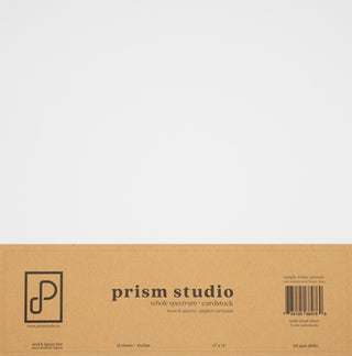 12X12 Whole Spectrum Smooth Cardstock, 80lb - Simply White (25 Sheets)