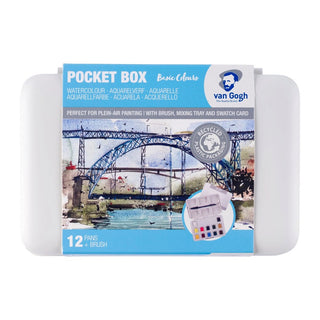 Van Gogh Watercolor Plastic Pocket Box, General Selection (12 Pan)