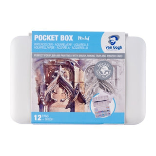 Van Gogh Watercolor Plastic Pocket Box, Muted Colours (12 Pan)