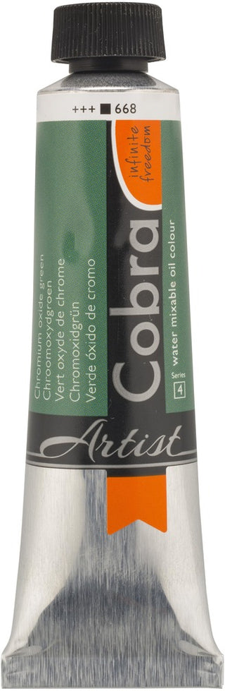 Cobra Artist Water Mixable Oil Color, 668 Chrom Ox. Grn (40ml)