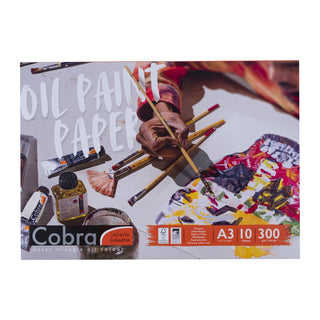Bloc de papier à huile Cobra A3, 300gsm, 10 feuilles