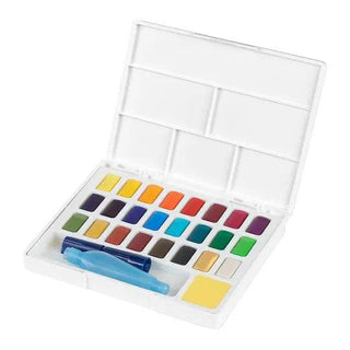 Solid Watercolour Box of 24 with Sponge and Water Brush Faber-Castell vdiue2-zt.myshopify.com