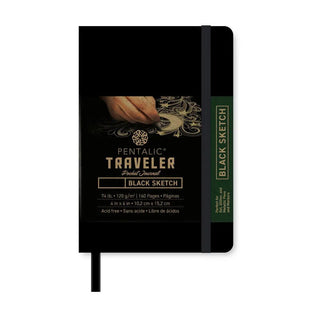 Traveler Midnight Pocket Journal, 4" x 6" - Black Pentalic vdiue2-zt.myshopify.com