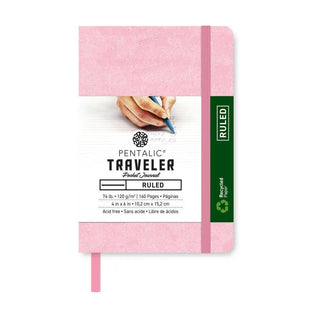 Traveler Ruled Pocket Journal, 4" x 6" - Pale Pink Pentalic vdiue2-zt.myshopify.com